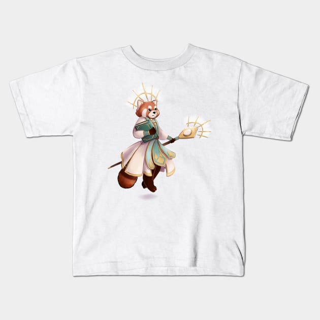 Red Panda Cleric Kids T-Shirt by Melissa Jan